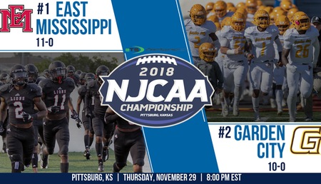 No. 1 East Mississippi takes on No. 2 Garden City for NJCAA football championship in Pittsburg, Kan.