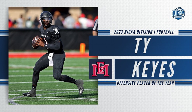 EMCC’s Ty Keyes caps 2023 season with NJCAA Division I Offensive Player of the Year honor